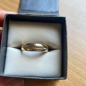 NWT 10K Solid Gold Diamond Ring Size 10